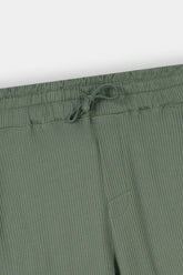 C-GREEN WAFFLE KNIT CROSS POCKET SHORT